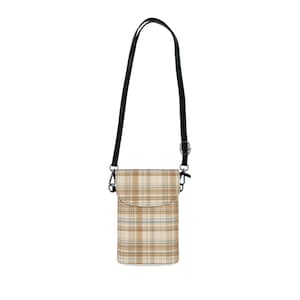 Portafoglio per cellulare a quadri, custodia per telefono in tartan, porta carte minimalista, custodia tascabile per telefono, regalo per lei, custodia per telefono per adolescenti