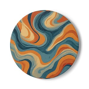 Abstract Ceramic Coaster - Unique Drink Coaster, Modern Home Decor, Handmade Coaster, Housewarming Gift, Coffee Table Accessory