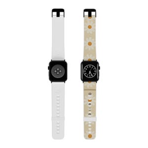 Uhrenarmband Blumenmuster, Apple Watch Armband, Armband mit Blumendruck, Uhrenzubehör, Geschenk für Sie