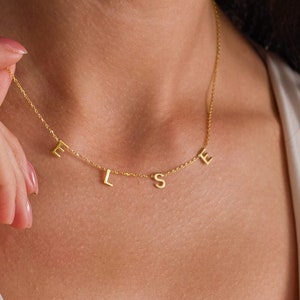 Custom Gold Initial Letter Necklace , Gold Filled Name Necklace , Minimalist Letter Necklace ,Mama Necklace, Gift For Grandma ,