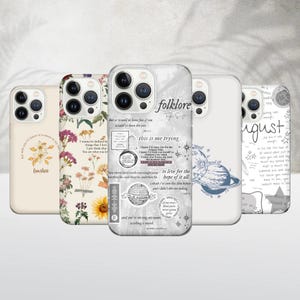 Taylor Phone Case Lyrics Cover per iPhone 16 15 14 13 12 Pro Xs Samsung S24 S23 S22 FE A25 A15 Pixel 9 8A 7