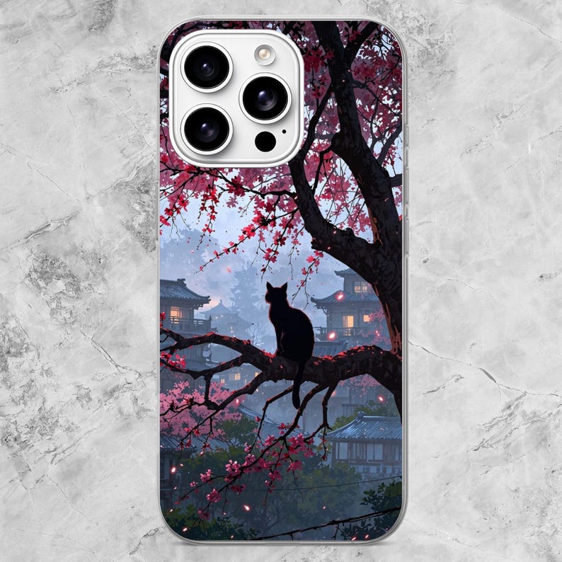 Japanische Handyhülle mit Katzenmotiv für iPhone 18 Pro, 17, 17 Pro, 16, 15, 13, Samsung S26, S25 Ultra, S24, A17, A16, Pixel 11, 10A Bild 5
