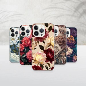 Peony Phone Case Spring Flower Floral Cover for iPhone 16, 16Pro, 15, 14, 13, 12, 11, Samsung S25, S24, S23, S22, A16, A56, A15, Pixel 9, 8A