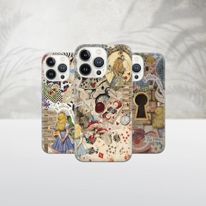 Custodia per telefono Alice Wonderland Fantasy Wonderland Cover per iPhone 16 15 14 13 12 Pro Xs Samsung S24 S23 S22 FE A25 A15 Pixel 9 8A 7