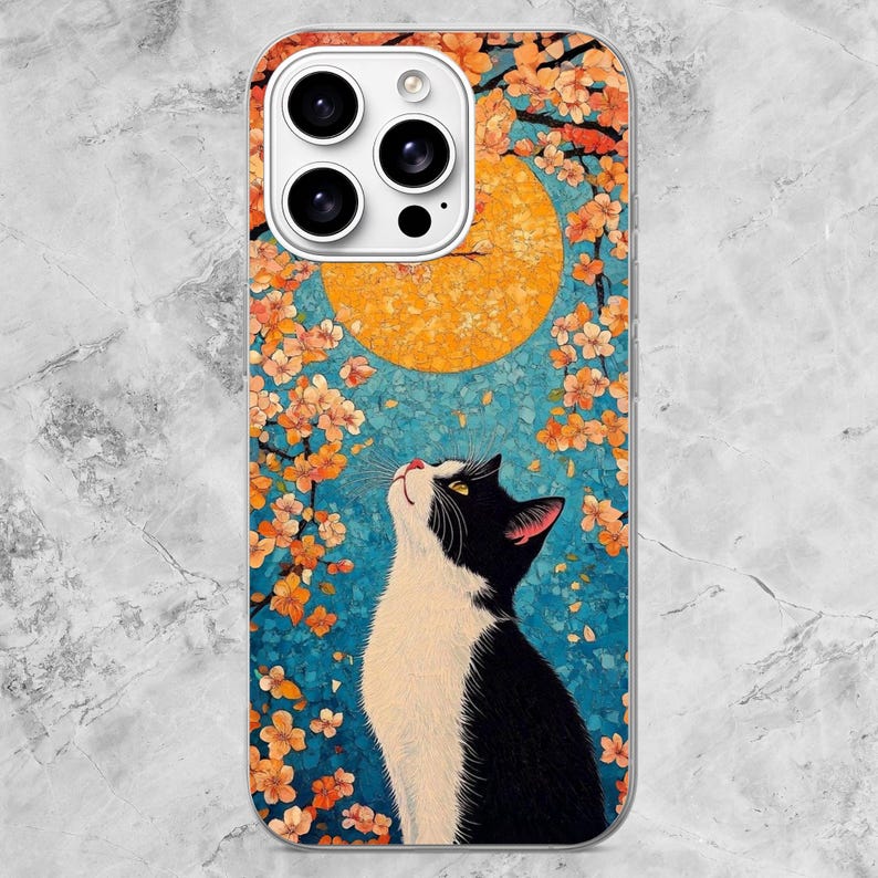 Japanische Handyhülle mit Katzenmotiv für iPhone 18 Pro, 17, 17 Pro, 16, 15, 13, Samsung S26, S25 Ultra, S24, A17, A16, Pixel 11, 10A Bild 3