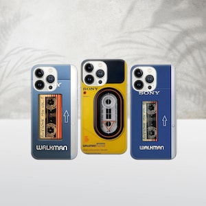 Retro Walkman Phone Case Cover for iPhone 16 15 14 13 12 Pro Xs Samsung S24 S23 S22 FE A25 A15 Pixel 9 8A 7