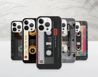 Funda de casete retro VHS para iPhone 17Pro, 16, 15, 14, 13, 12, Samsung S25, S24, S23Fe, S22, A16, A26, A56, Pixel 10, 9Pro