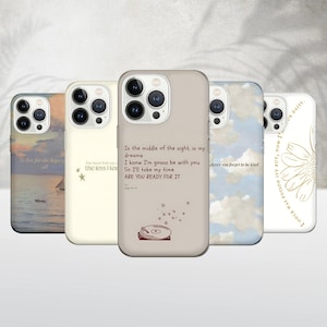 Taylor Phone Case Lyrics Cover per iPhone 16 15 14 13 12 Pro Xs Samsung S24 S23 S22 FE A25 A15 Pixel 9 8A 7