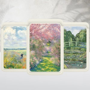Cartera Magsafe de Claude Monet, tarjetero de piel acrílica magnética para iPhone 15, iPhone 14, iPhone 13 SE Pro Max Plus