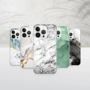 Marble Phone Case Elegant Stone Cover for iPhone 16, 16Pro, 15, 14, 13, 12, 11, Samsung S25, S24, S23, S22, A16, A56, A15, Pixel 9, 8A