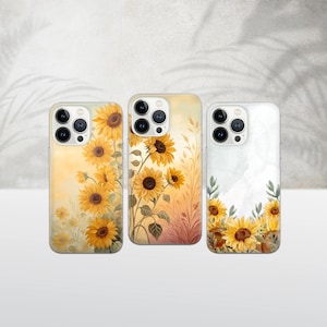 Sunflower Phone Case Wildflower Cover for iPhone 16 15 14 13 12 Pro Xs Samsung S24 S23 S22 FE A25 A15 Pixel 9 8A 7