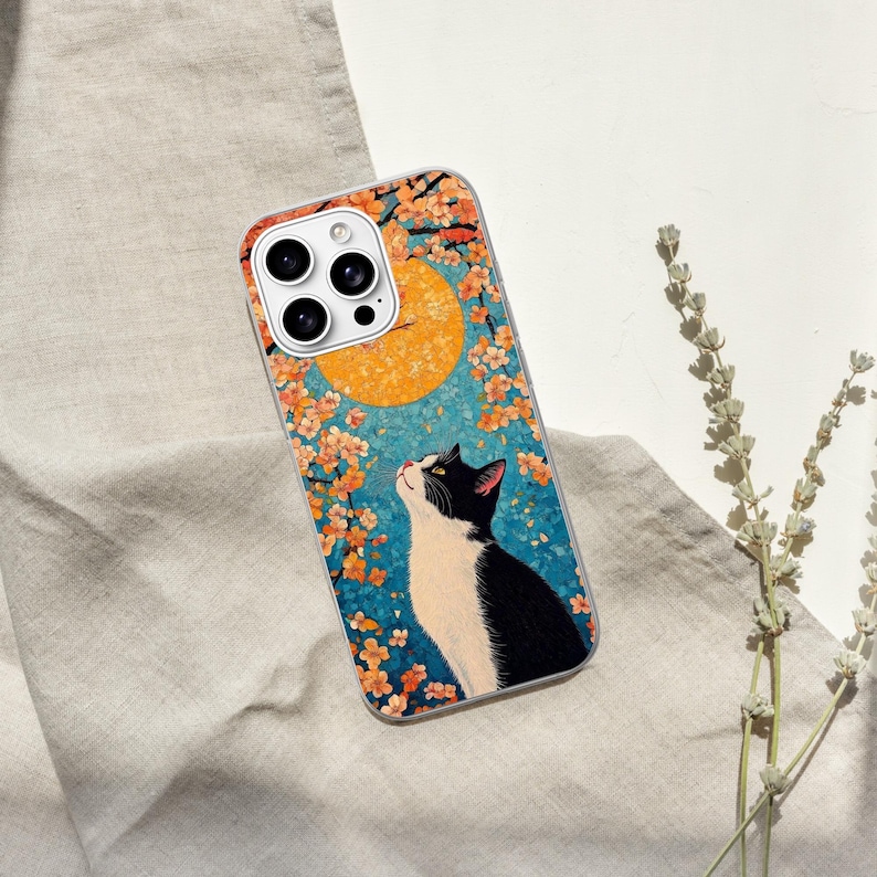 Japanische Handyhülle mit Katzenmotiv für iPhone 18 Pro, 17, 17 Pro, 16, 15, 13, Samsung S26, S25 Ultra, S24, A17, A16, Pixel 11, 10A Bild 9