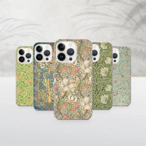 William Morris Phone Case Vintage Cover for iPhone 16, 16Pro, 15, 14, 13, 12, 11, Samsung S25, S24, S23, S22, A16, A56, A15, Pixel 9, 8A