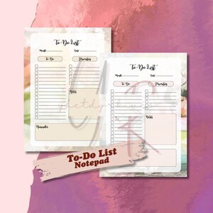 Digital Template: Editable To-do List Notepad | Editable To-do List ...