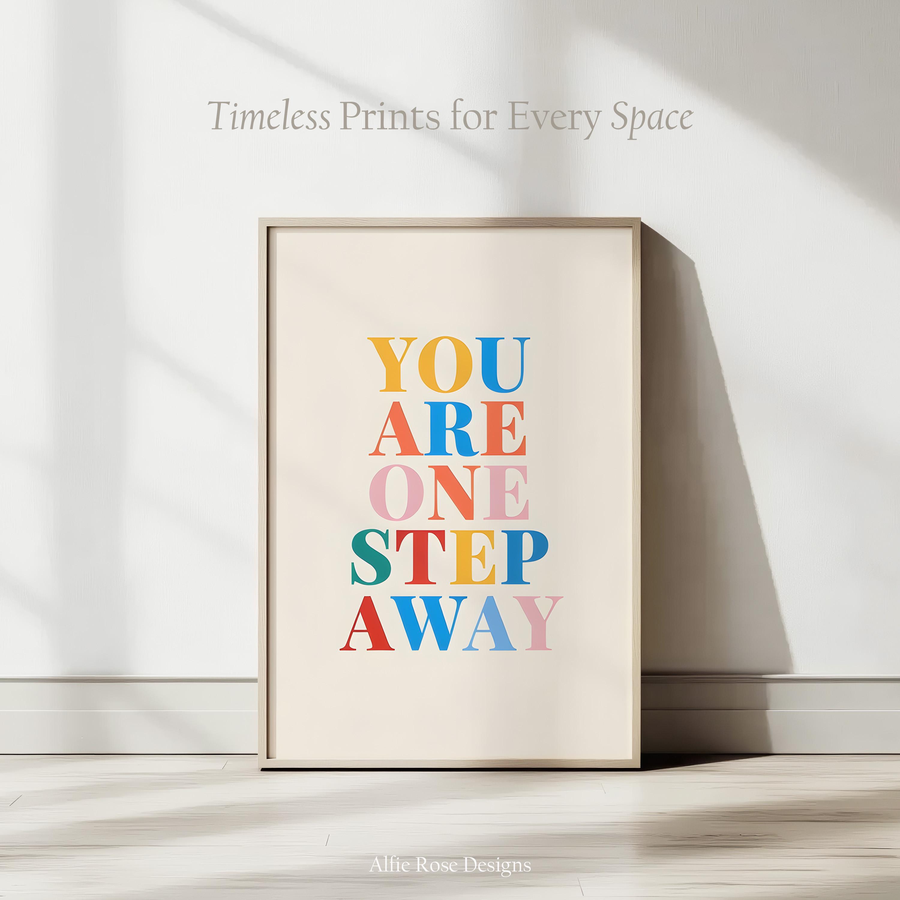 Motivational Quote Print: Colorful Typography Art (digital Download) - Etsy