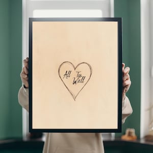 Allzu gut inspirierte Wandkunst digitaler Download | Minimalistisches Herz zum Ausdrucken | Taylor Swift-inspirierte Kunst für Fans und gemütliches Dekor, Swift Ära
