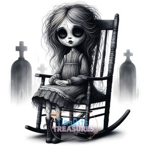 Halloween Gothic Doll Clipart, Vintage Creepy Dolls, Gothic Clipart, Halloween Decor, Gothic Decor, Paper Crafts, Junk Journal, Scrapbooking