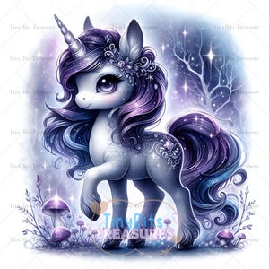 Gothic Fantasy Unicorn Clipart, 15 JPG Baby Unicorn, Cute Unicorn, Magical Unicorn, Gothic Decor,  Fantasy Decor, Scrapbooking, Junk Journal