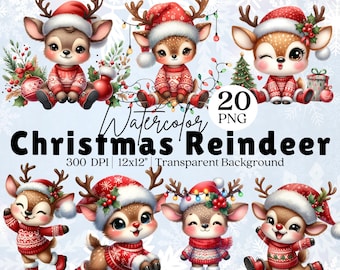 メリークリスマスのグリーティングカード用のかわいいトナカイの