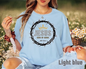 Camiseta Jesus é Rei, Vestuário Cristão, Roupas de Fé, Camiseta Cristã, Presente Cristão, Camiseta Religiosa, Camiseta Cristã, Camiseta Presente de Dia dos Pais