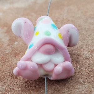 Lampwork Glass Bead Easter Bunny Gnome SRA 284 image 4