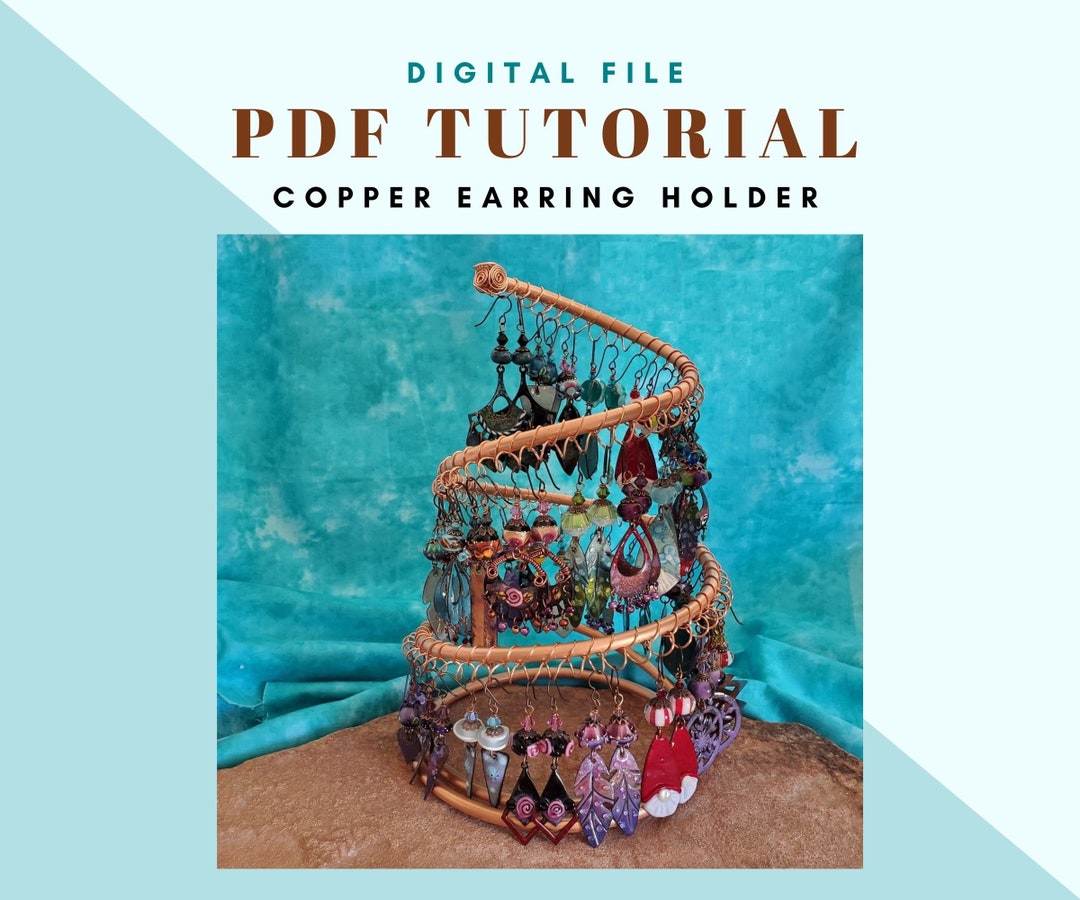 Make Your Own Spiral Copper Earring Holder, Digital Tutorial PDF File