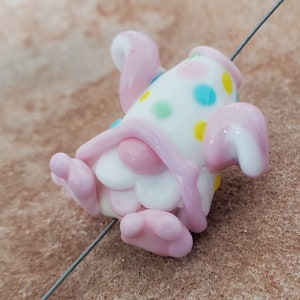 Lampwork Glass Bead Easter Bunny Gnome SRA 284 image 2