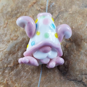 Lampwork Glass Bead Easter Bunny Gnome SRA 284 image 1