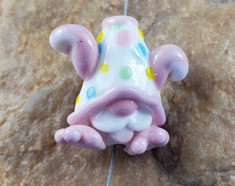 Lampwork Glass Bead Easter Bunny Gnome | SRA #284