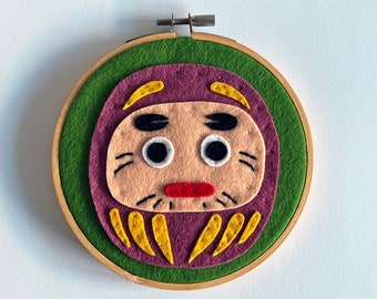 Daruma Embroidery Hoop. Japan. 2