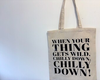 Quote Labyrinth Firey TOTE BAG 100% Cotton. David Bowie. Labyrinth