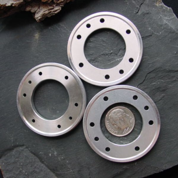 Steampunk Jewelry Supplies Recycled Computer Aluminum Discs RC-03.  45mm.