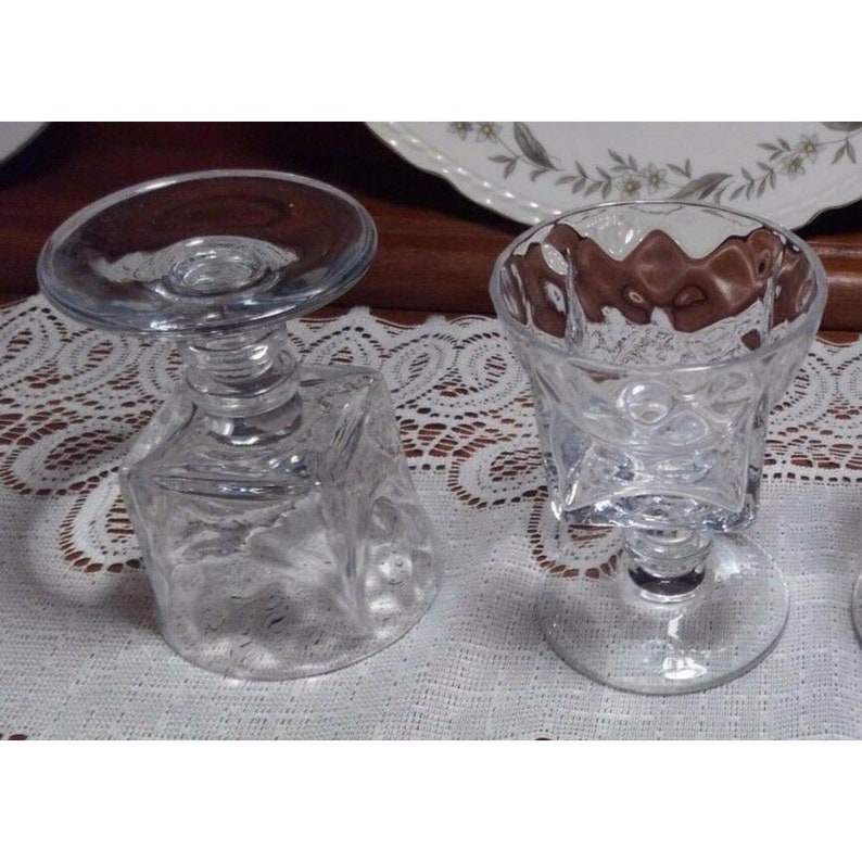 Mid Century Stemware,Vintage Lead Crystal Barware50s Cocktail Glasses. image 5