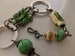 Sale. Lampwork Glass Link Bracelet. Recycled Computer parts w/ Blk Steel Wire and RCL-02 