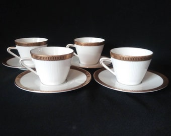 4 Seltmann Weiden Gold Encrusted Cup n Saucer Sets