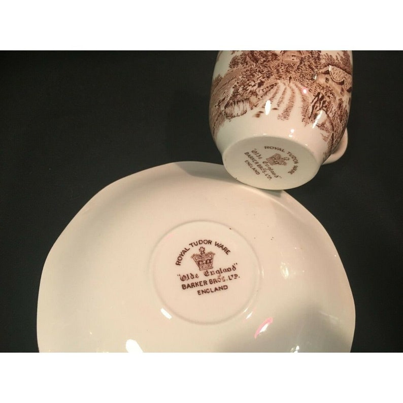 Royal Tudor Ware Olde England Barker Bros Ltd. Brown Demitasse Tea Cup