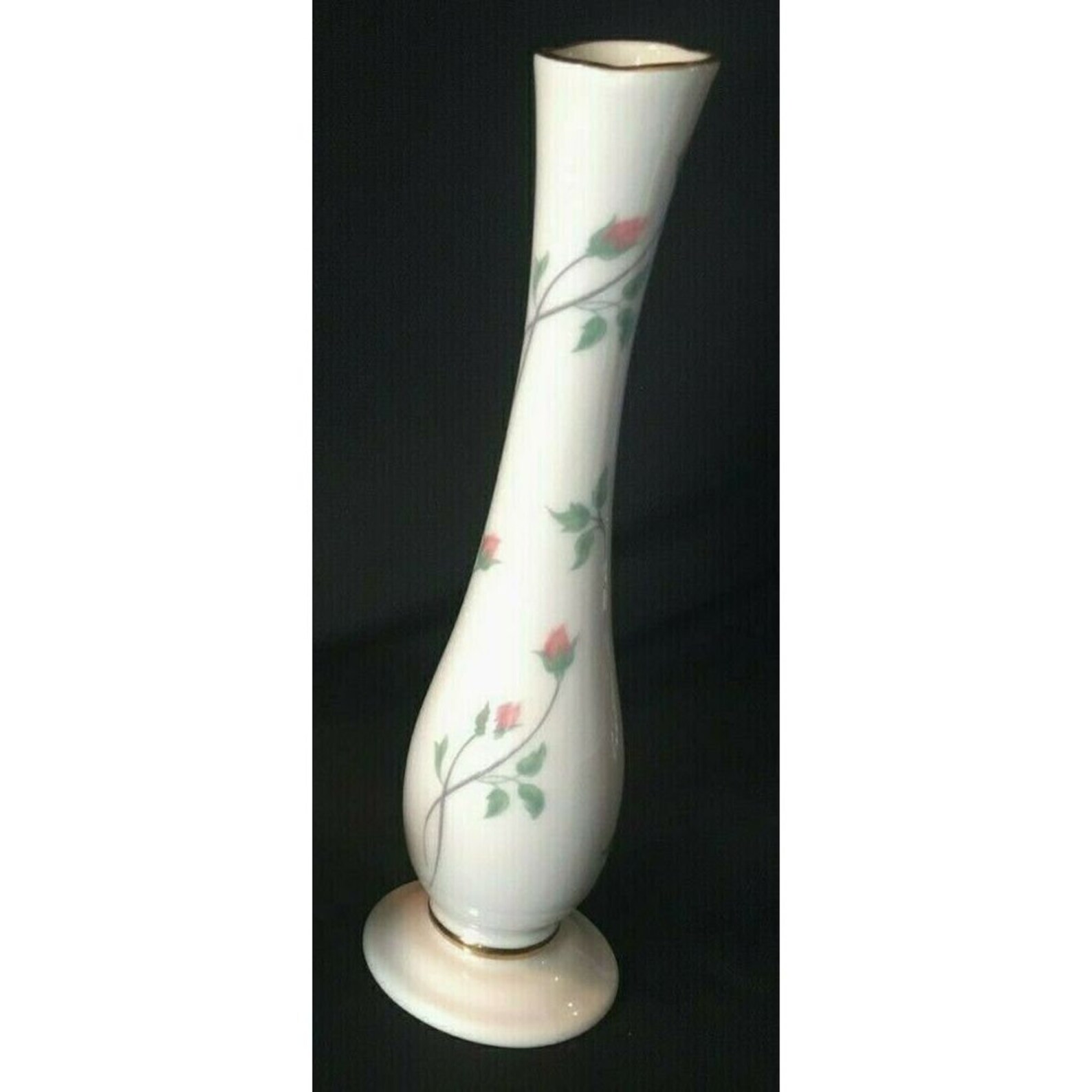 Lenox Bud Vase N Bowl Gift Set. Rose Manor. Ivory W Pink Roses Etsy