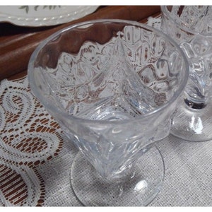 Mid Century Stemware,Vintage Lead Crystal Barware50s Cocktail Glasses. image 2