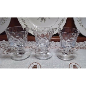 Mid Century Stemware,Vintage Lead Crystal Barware50s Cocktail Glasses. image 1