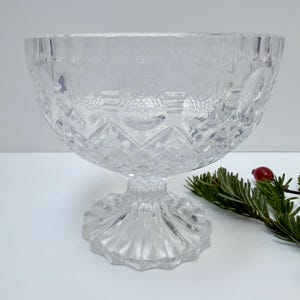 Vintage Pressed Glass Compote or Sherbet Bowl—Serve Nuts or Snacks / Store Trinkets