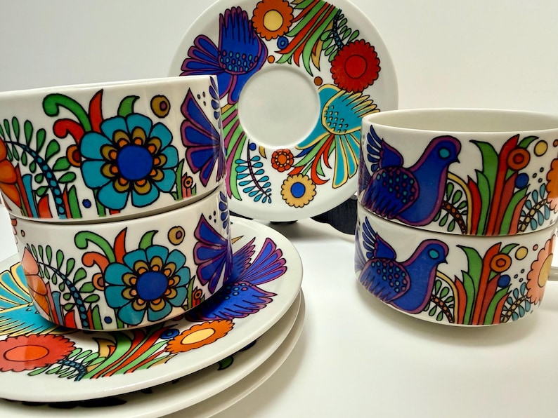 Lot De 2 Tasses Haviland Florentine Lavande – Déjeuner Avec Pot à Lait Et Sucrier Neufs
