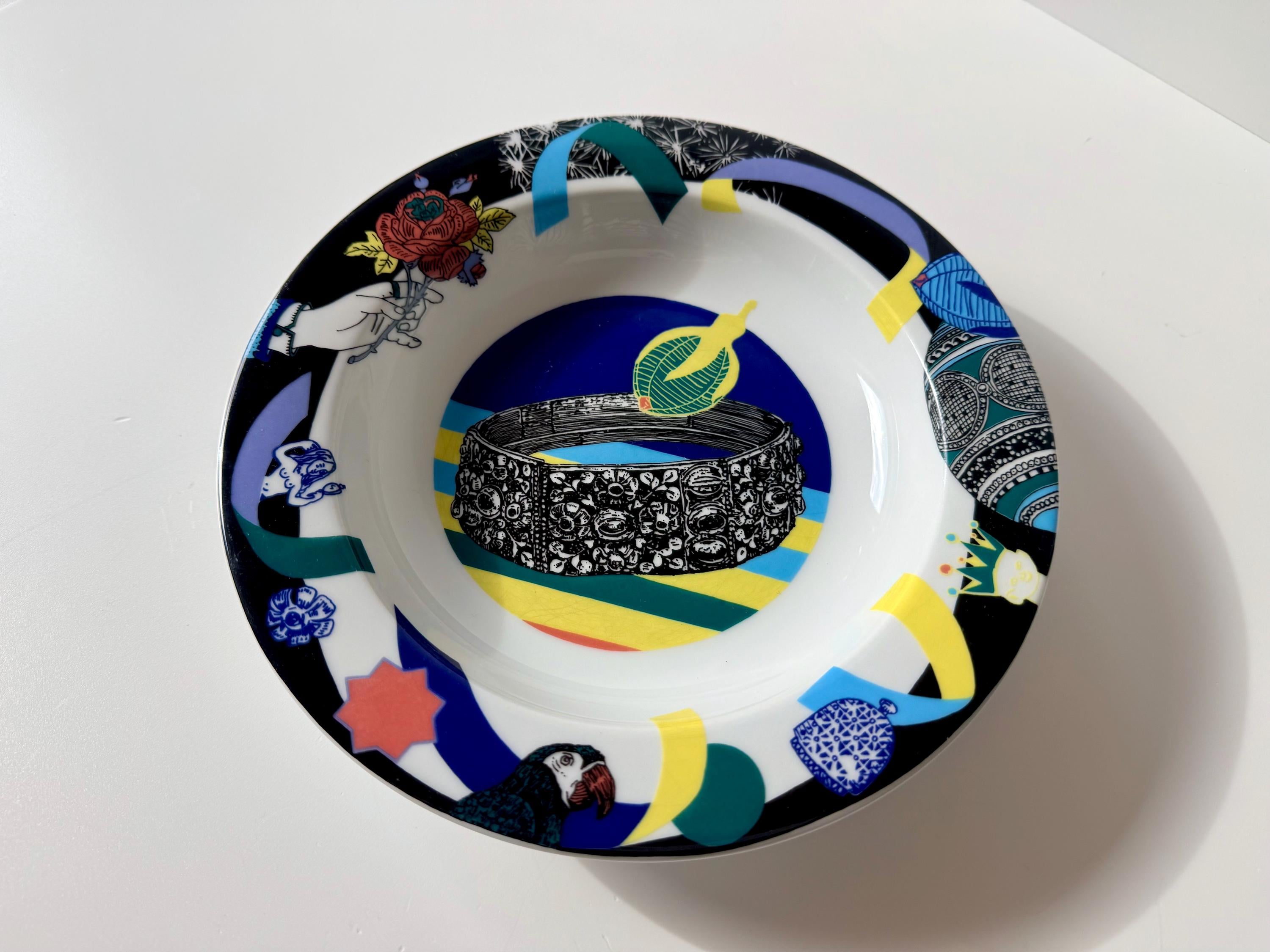 Vintage Bopla Deep Plate, Switzerland Langenthal 90s Porcelain