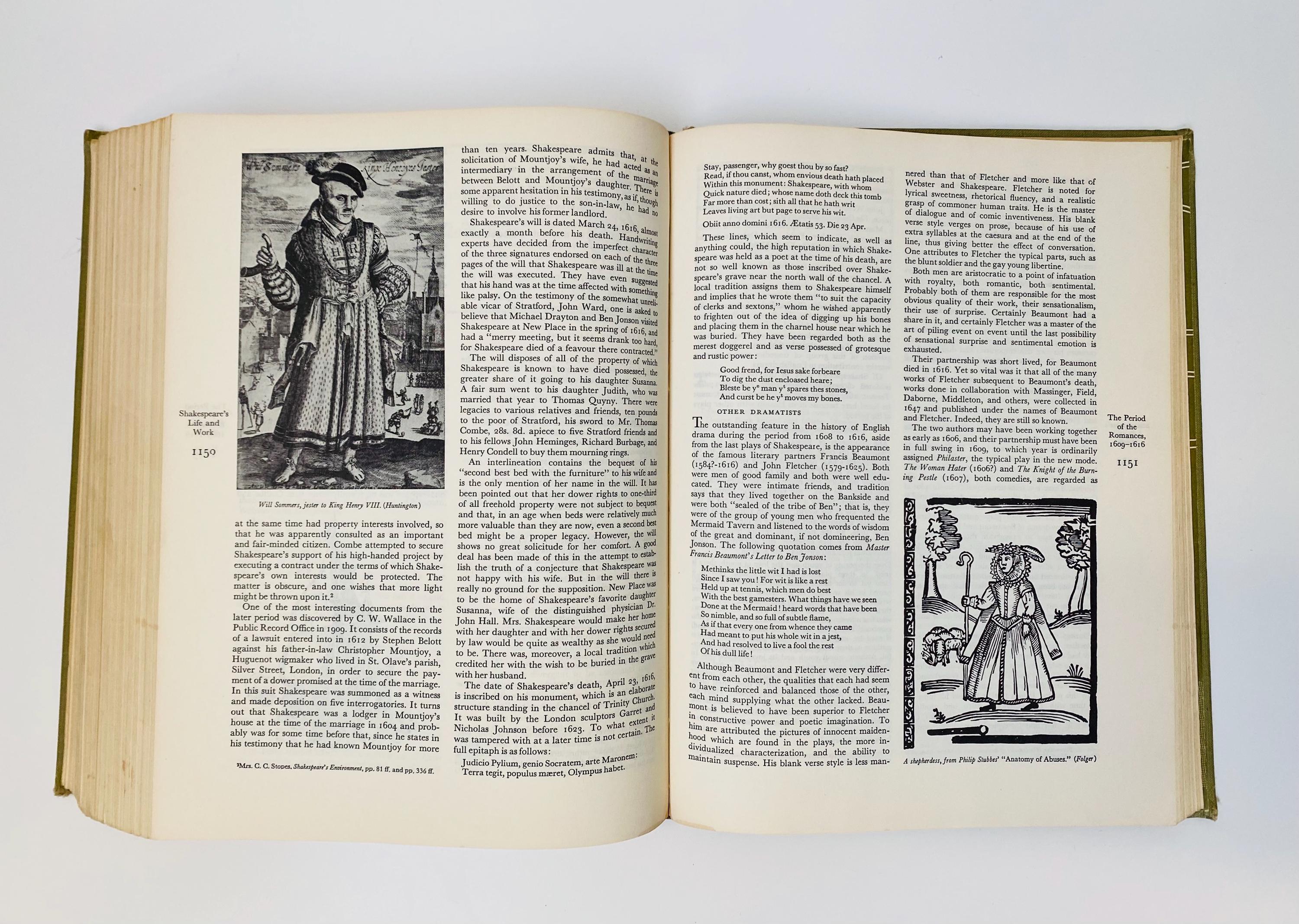 Vintage Complete Works of Shakespeare Book: 1961 Hardback Edition