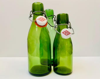 ブラウンガラスビール瓶スイングストッパー、ヴィンテージビール醸造瓶