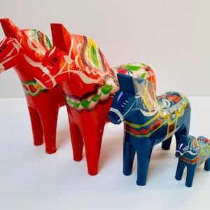 IKEA STOLLE ダーラホース 青 水玉 ヴィンテージ 木馬 北欧雑貨