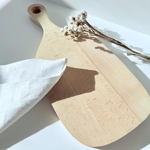 Vintage French Bread Board - Solid Wood Cheese or Charcuterie Block, Farmhouse Kitchen Decor