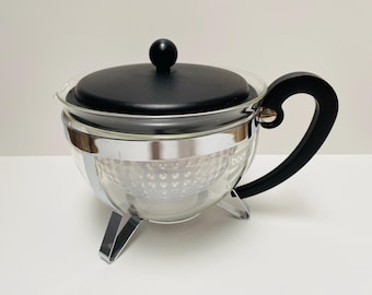 Vintage BODUM Chambord Teapot: Glass Danish Design for Tea Leaves (1.4L Capacity)