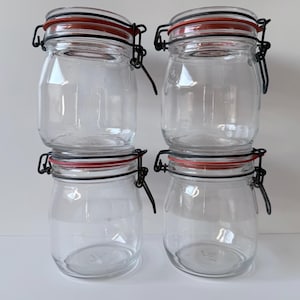 Vintage TRIOMPHE Vintage Glass Canning Jar 3/4L — Almacenamiento de cocina francesa, Bonbonnière