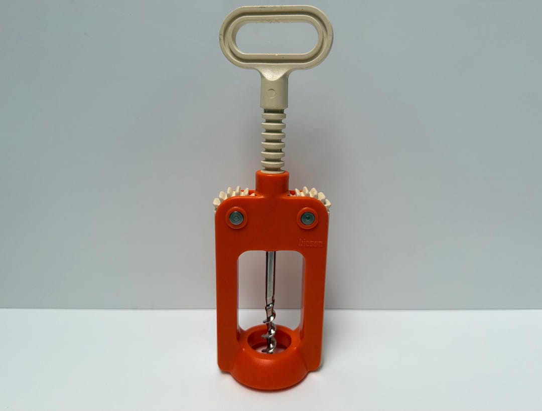 Vintage Biesse Orange Corkscrew: Mid-century Bar Decor, Sommelier or ...