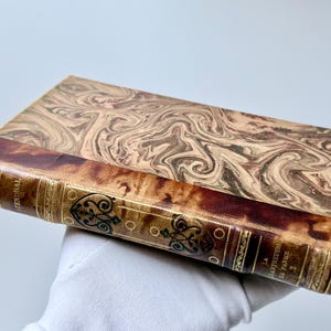 Antique French Book, La Chartreuse de Parme by Stendhal, Leather Binding, 1925